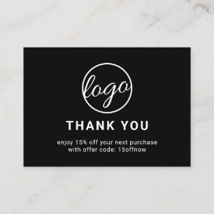 Benutzerdefinierter QR-Code Einfach Schwarz-modern Rabattkarte