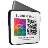 Benutzerdefinierter QR-Code Elegantes Upload-Busin Laptopschutzhülle (Vorne Rechts)