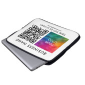 Benutzerdefinierter QR-Code Elegantes Upload-Busin Laptopschutzhülle (Vorne Knopf)