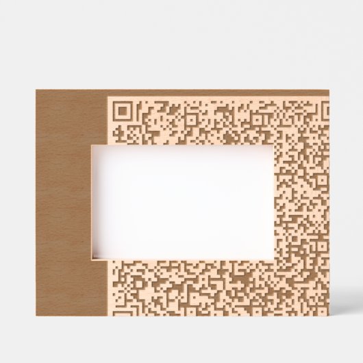 Benutzerdefinierter QR-Code Etwas Personalisiertes Geätzte Rahmen (Vorderseite)