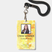 Benutzerdefinierter QR-Code-Event-Gelbabzeichen fü Ausweis (Vorderseite mit Lanyard)
