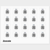 Benutzerdefinierter QR-Code Firmenlogo Branding Quadratischer Aufkleber (Blatt)