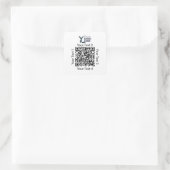 Benutzerdefinierter QR-Code Firmenlogo Branding Quadratischer Aufkleber (Tasche)