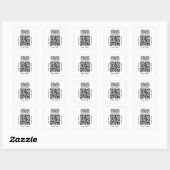 Benutzerdefinierter QR-Code Firmenlogo Branding Quadratischer Aufkleber (Blatt)