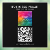 Benutzerdefinierter QR-Code-Firmenlogo Slogan Fensteraufkleber (Blatt 3)