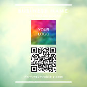 Benutzerdefinierter QR-Code-Firmenlogo Text modern Fensteraufkleber (Blatt 3)