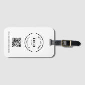 Benutzerdefinierter QR-Code Firmenlogo Website Min Gepäckanhänger (Vorderseite (Horizontal))