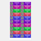 Benutzerdefinierter QR-Code Firmenname-Adressenfar Etiketten (Blatt)
