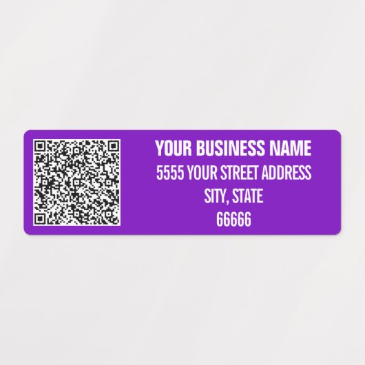 Benutzerdefinierter QR-Code Firmenname-Adressenfar Etiketten (Design 1)