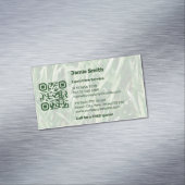 Benutzerdefinierter QR-Code Foto Grüne Rasenpflege Magnetische Visitenkarte (Beispiel)