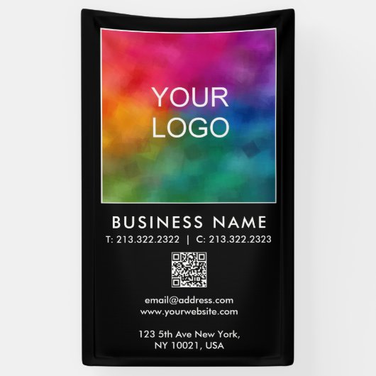 Benutzerdefinierter QR-Code für Business-Logos Mod Banner (Vertikal)