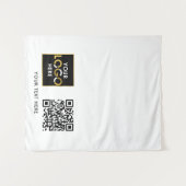 Benutzerdefinierter QR-Code für das Business-Logo Wandteppich (Vorderseite (Horizontal))