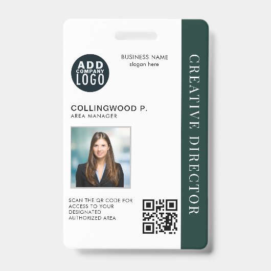 Benutzerdefinierter QR-Code für das Foto eines Mit Ausweis (Vorderseite)