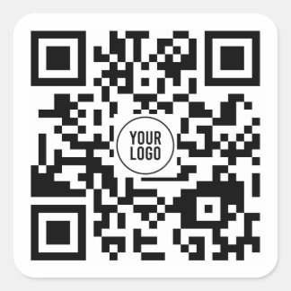 Benutzerdefinierter QR-Code für das Logo Quadratischer Aufkleber