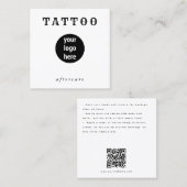 Benutzerdefinierter QR-Code für das Logo "Tattoo A Quadratische Visitenkarte (Vorne/Hinten)
