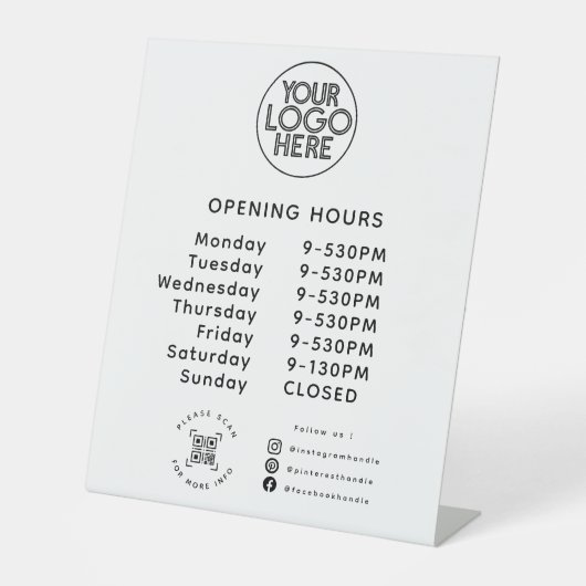 Benutzerdefinierter QR-Code für das Öffnen von Fir Sockelschild (Vorderseite)