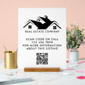 Benutzerdefinierter QR-Code für das Open House-Anw Acrylschild (Hochzeit)