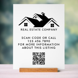 Benutzerdefinierter QR-Code für das Open House-Anw Acrylschild