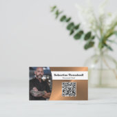 Benutzerdefinierter QR-Code für den Koch für Kupfe Visitenkarte (Stehend Vorderseite)