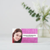 Benutzerdefinierter QR-Code für den Koch Rosa Lede Visitenkarte (Stehend Vorderseite)