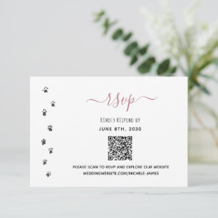 Benutzerdefinierter QR-Code für die Hochzeit von H RSVP Karte