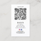 Benutzerdefinierter QR-Code für Foto Pet Puppy-Hun Visitenkarte (Rückseite)