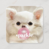 Benutzerdefinierter QR-Code für Fotos mit Social M Quadratische Visitenkarte (Vorderseite)