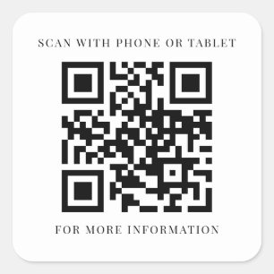 Benutzerdefinierter QR-Code für geschäftliche Info Quadratischer Aufkleber