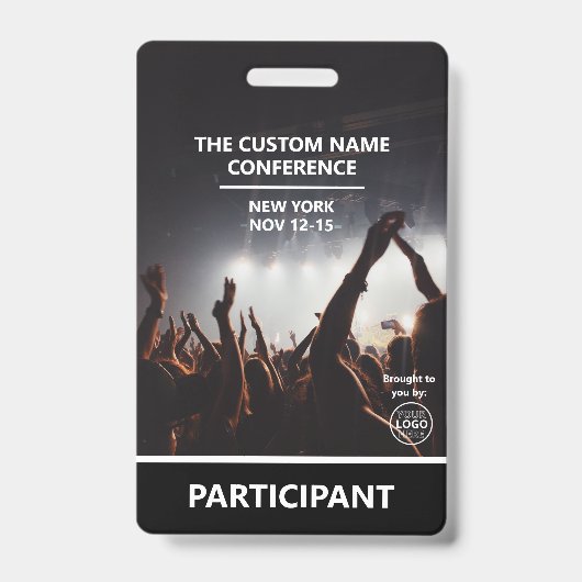 Benutzerdefinierter QR-Code für Konferenzteilnehme Ausweis (Vorderseite)