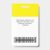 Benutzerdefinierter Qr-Code für Mitarbeiter, Bar, Ausweis (Rückseite)