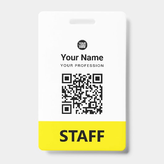 Benutzerdefinierter Qr-Code für Mitarbeiter, Bar, Ausweis (Vorderseite)