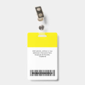 Benutzerdefinierter Qr-Code für Mitarbeiter, Bar, Ausweis (Rückseite mit Clip)