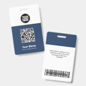 Benutzerdefinierter Qr-Code für Mitarbeiter, Bar,  Ausweis (Front & Back)