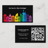 Benutzerdefinierter QR-Code für modernen Beruflich Visitenkarte (Vorne/Hinten)