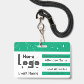 Benutzerdefinierter QR-Code für Networking-Veranst Ausweis (Vorderseite mit Lanyard)