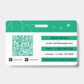 Benutzerdefinierter QR-Code für Networking-Veranst Ausweis (Rückseite)