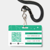 Benutzerdefinierter QR-Code für Networking-Veranst Ausweis (Rückseite mit Lanyard)