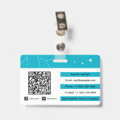 Benutzerdefinierter QR-Code für Networking-Veranst Ausweis (Rückseite mit Clip)