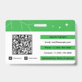 Benutzerdefinierter QR-Code für Networking-Veranst Ausweis (Rückseite)