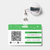 Benutzerdefinierter QR-Code für Networking-Veranst Ausweis (Rückseite mit Ausziehbar)