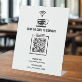 Benutzerdefinierter QR-Code für Schwarz/Weiß-Kennw Sockelschild