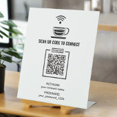 Benutzerdefinierter QR-Code für Schwarz/Weiß-Kennw Sockelschild