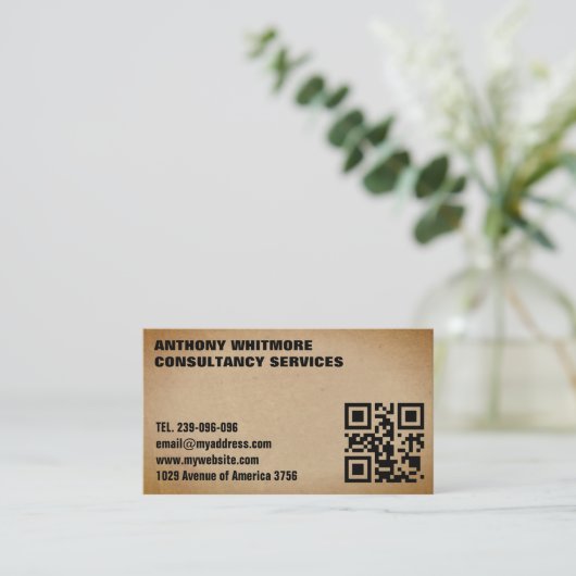 Benutzerdefinierter QR-Code für Tempel wählen Sie Visitenkarte (Stehend Vorderseite)