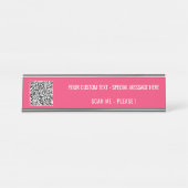 Benutzerdefinierter QR-Code für Text und Farbtafel Schreibtischnamensplakette (Vorderseite )