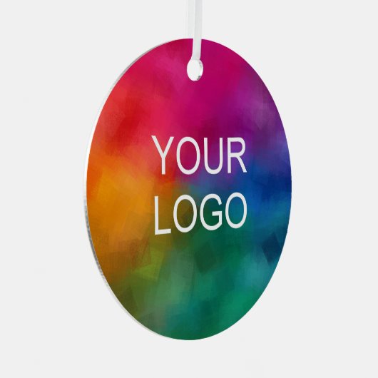 Benutzerdefinierter QR-Code für Unternehmen Einfac Ornament Aus Metall (Vorderseite Rechts)