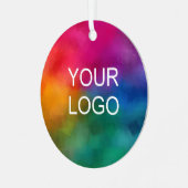 Benutzerdefinierter QR-Code für Unternehmen Einfac Ornament Aus Metall (Vorderseite links)