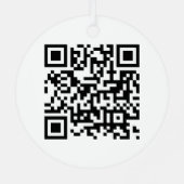 Benutzerdefinierter QR-Code für Unternehmen Einfac Ornament Aus Metall (Rückseite)
