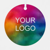 Benutzerdefinierter QR-Code für Unternehmen Einfac Ornament Aus Metall (Vorderseite)