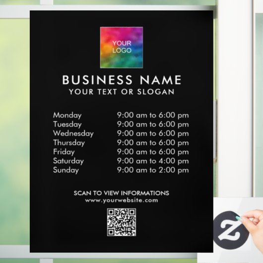 Benutzerdefinierter QR-Code für Unternehmen - Mode Fensteraufkleber (Zuhause)