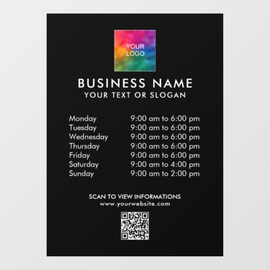 Benutzerdefinierter QR-Code für Unternehmen - Mode Fensteraufkleber (Blatt)